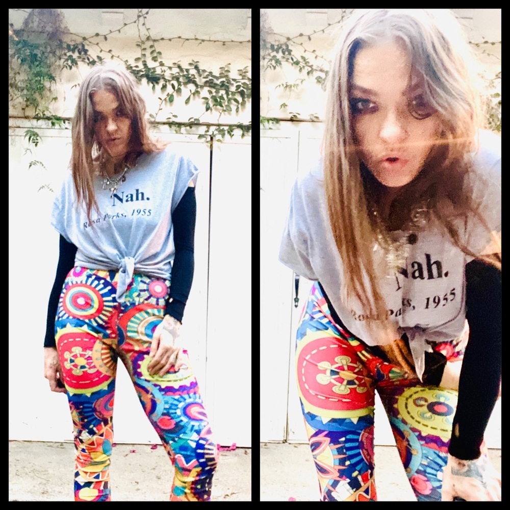COLORFUL ABSTRACT LEGGINGS - Picture 4 of 5